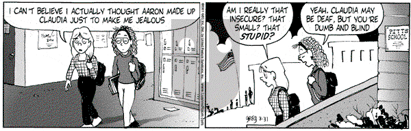 Luann on Saturday March 31, 2001 Comic Strip