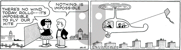 Nancy on Wednesday April 14, 1971 Comic Strip