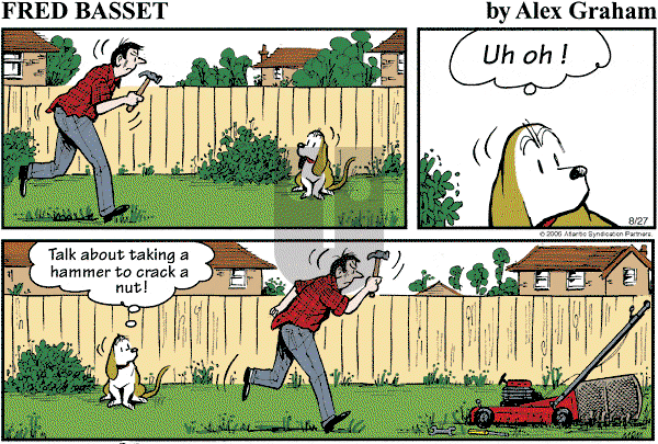 Fred Basset on Sunday August 27, 2006 Comic Strip