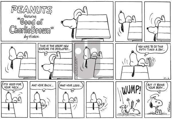 Peanuts on Sunday October 6, 1974 Comic Strip
