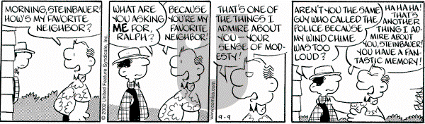 Drabble on Monday September 9, 2002 Comic Strip