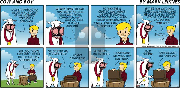 Cow and Boy Classics on Sunday March 15, 2009 Comic Strip