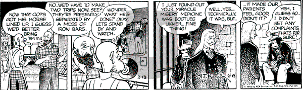 Alley Oop on Monday February 13, 1956 Comic Strip