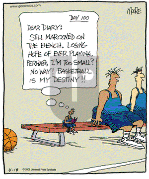 In the Bleachers on Friday April 18, 2008 Comic Strip