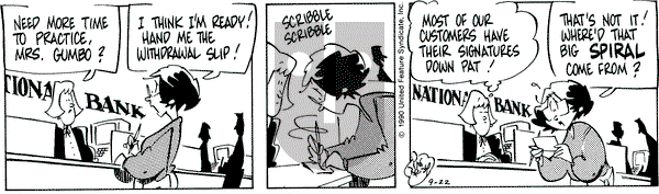 Rose is Rose on Saturday September 22, 1990 Comic Strip
