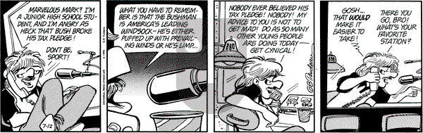 Doonesbury on Thursday July 12, 1990 Comic Strip