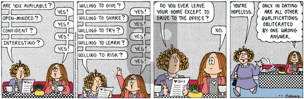 Cathy Classics on Saturday August 21, 1999 Comic Strip