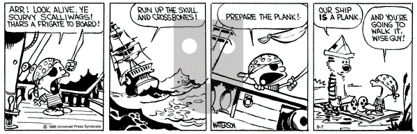 Calvin and Hobbes on Saturday September 7, 1991 Comic Strip