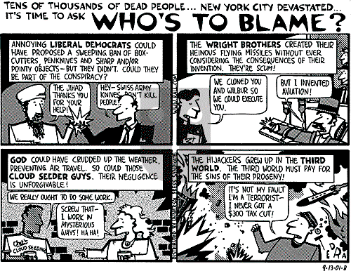 Ted Rall on Saturday September 15, 2001 Comic Strip