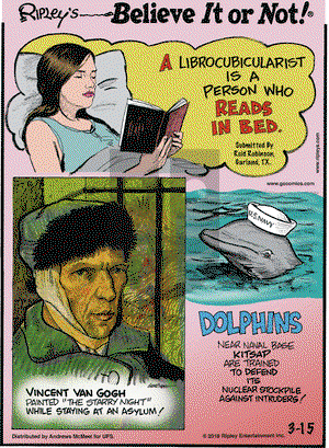 Ripley's Believe It or Not on Thursday March 15, 2018 Comic Strip