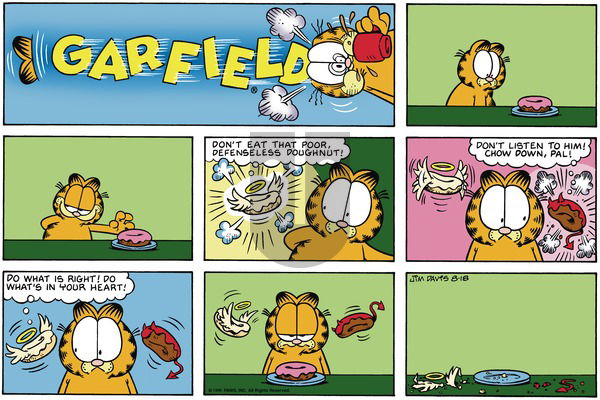 Garfield on Sunday August 18, 1996 Comic Strip