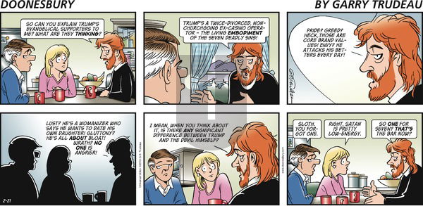 Doonesbury on Sunday February 21, 2016 Comic Strip