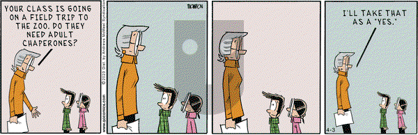 Grand Avenue on Monday April 3, 2023 Comic Strip