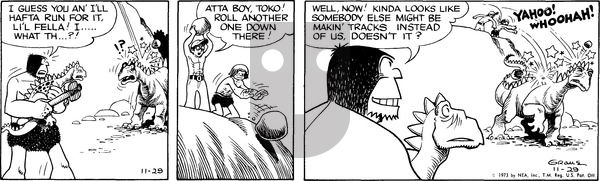 Alley Oop on Thursday November 29, 1973 Comic Strip