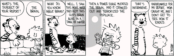 Calvin and Hobbes - Tuesday April 18, 2017 Comic Strip