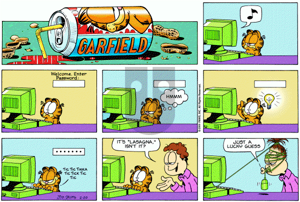 Garfield - Sunday February 20, 2000 Comic Strip