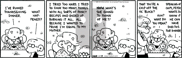FoxTrot on Thursday November 25, 1999 Comic Strip