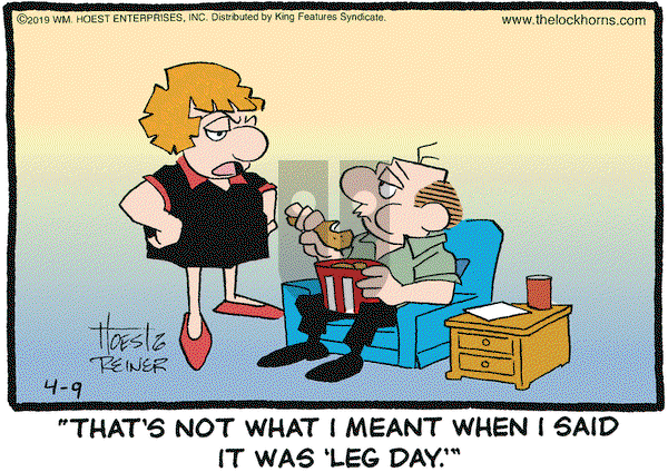 The Lockhorns - Tuesday April 9, 2019 Comic Strip