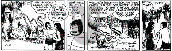 Alley Oop on Wednesday October 10, 1956 Comic Strip