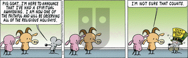 Pearls Before Swine on Saturday March 16, 2019 Comic Strip