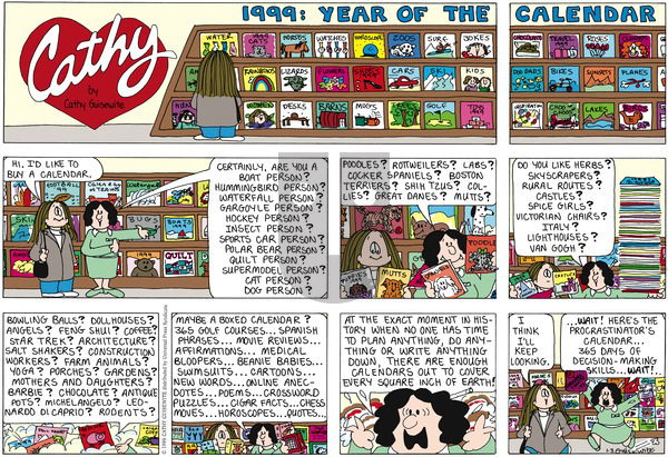 Cathy Classics on Sunday January 3, 1999 Comic Strip