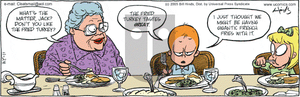 Cleats - Thursday November 24, 2005 Comic Strip