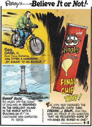 Ripley's Believe It or Not on Tuesday April 9, 2013 Comic Strip