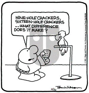 Ziggy on Thursday October 31, 1991 Comic Strip