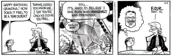 Grand Avenue on Monday April 5, 2004 Comic Strip