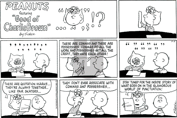 Peanuts - Sunday May 5, 1985 Comic Strip