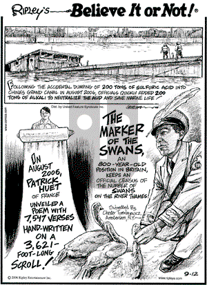 Ripley's Believe It or Not on Tuesday September 12, 2006 Comic Strip
