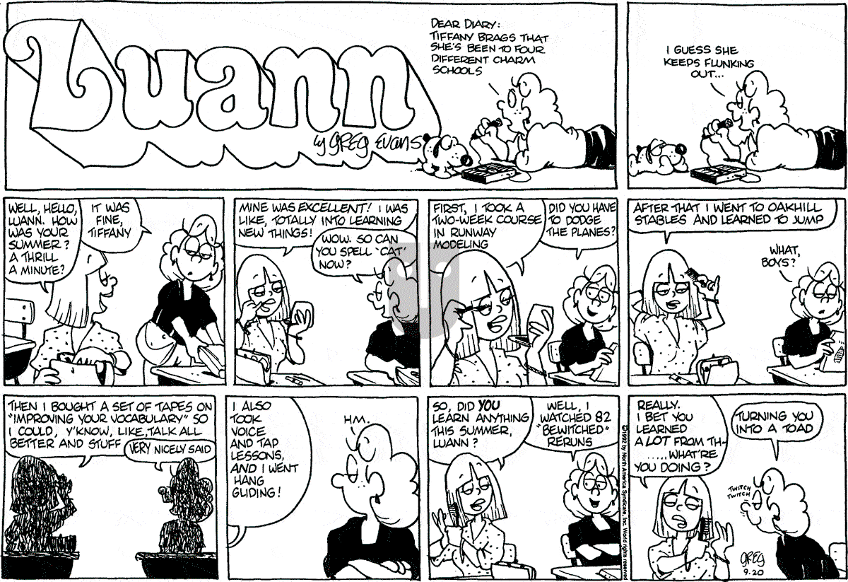 Luann - Sunday September 20, 1992 Comic Strip