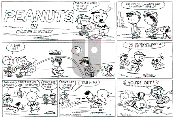 Peanuts - Sunday March 23, 1952 Comic Strip
