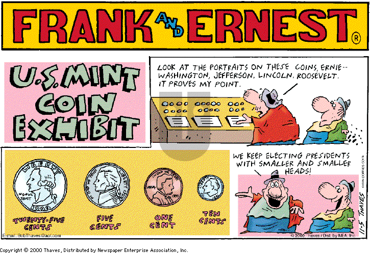 Frank and Ernest on Sunday November 5, 2000 Comic Strip
