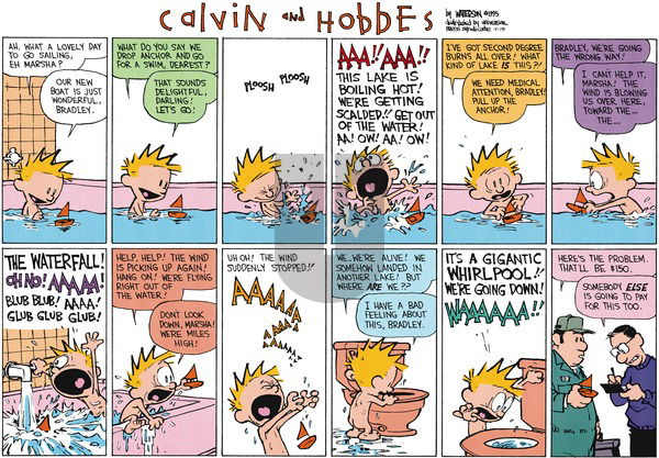 Calvin and Hobbes on Sunday April 19, 2015 Comic Strip