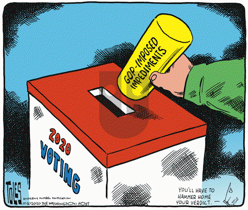 Tom Toles on Monday October 5, 2020 Comic Strip