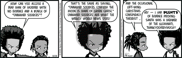 The Boondocks on Saturday September 28, 2002 Comic Strip