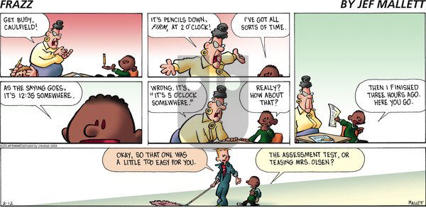 Frazz on Sunday February 12, 2012 Comic Strip
