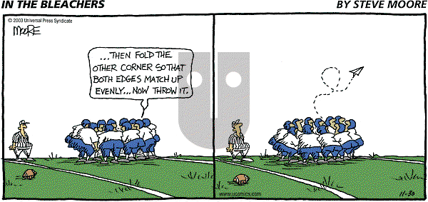 In the Bleachers - Sunday November 30, 2003 Comic Strip