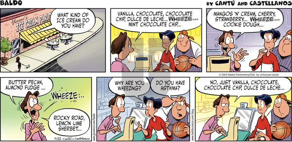 Baldo on Sunday November 22, 2009 Comic Strip