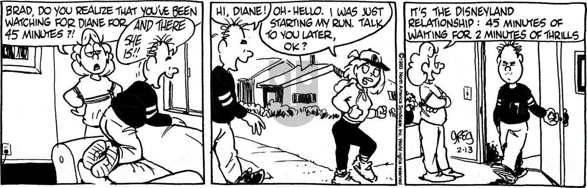 Luann - Saturday February 13, 1993 Comic Strip