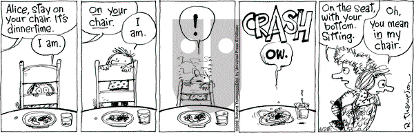 Cul de Sac on Monday April 28, 2008 Comic Strip