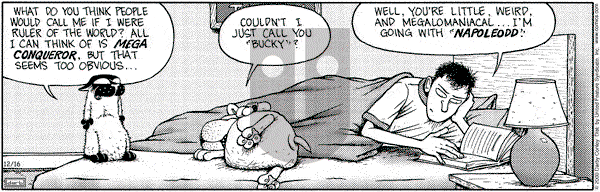 Get Fuzzy on Saturday December 16, 2000 Comic Strip