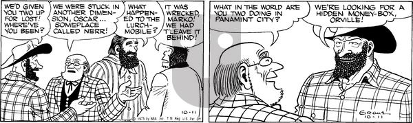 Alley Oop on Saturday October 11, 1975 Comic Strip