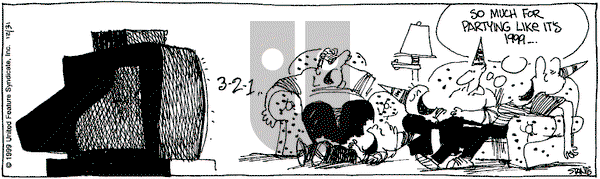 The Buckets on Friday December 31, 1999 Comic Strip