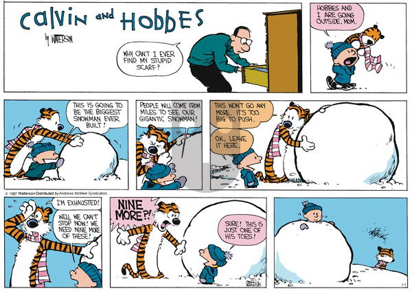 Calvin and Hobbes on Sunday February 5, 2017 Comic Strip