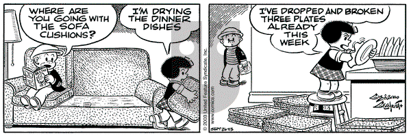 Nancy on Friday September 26, 2003 Comic Strip
