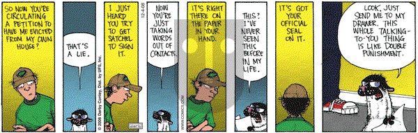 Get Fuzzy on Thursday December 4, 2008 Comic Strip