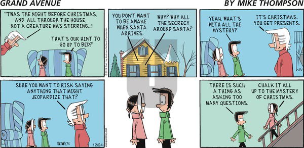 Grand Avenue on Sunday December 24, 2023 Comic Strip