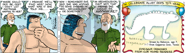 Alley Oop on Thursday October 30, 2008 Comic Strip